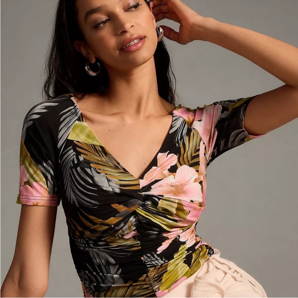 Favorite Daughter Bad Decsions Ruched Top NWT - Picture 6 of 11